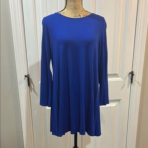 Eileen Fisher Blue Long Sleeve Relaxed Tunic